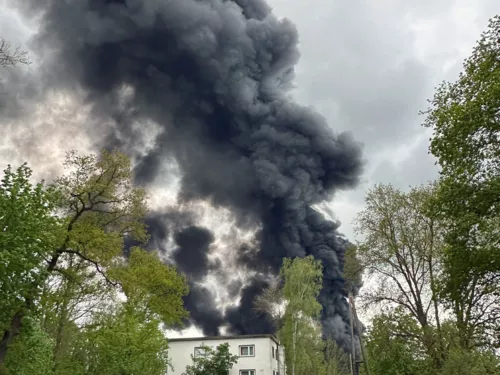 Brand: Großbrand in Chemie-Fabrik